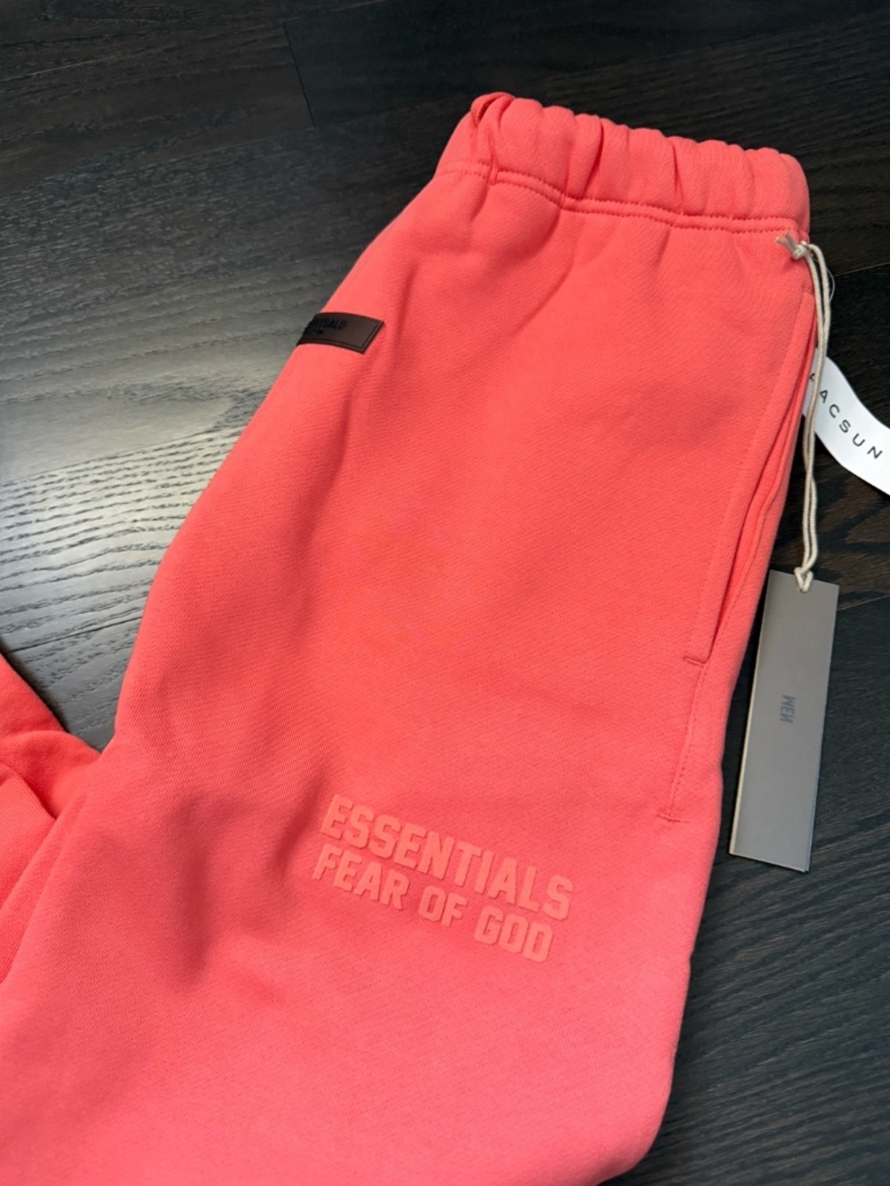 Fear of God Essentials Relaxed Sweatpants Coral Pink Size Large FOG Joggers - Picture 2 of 3
